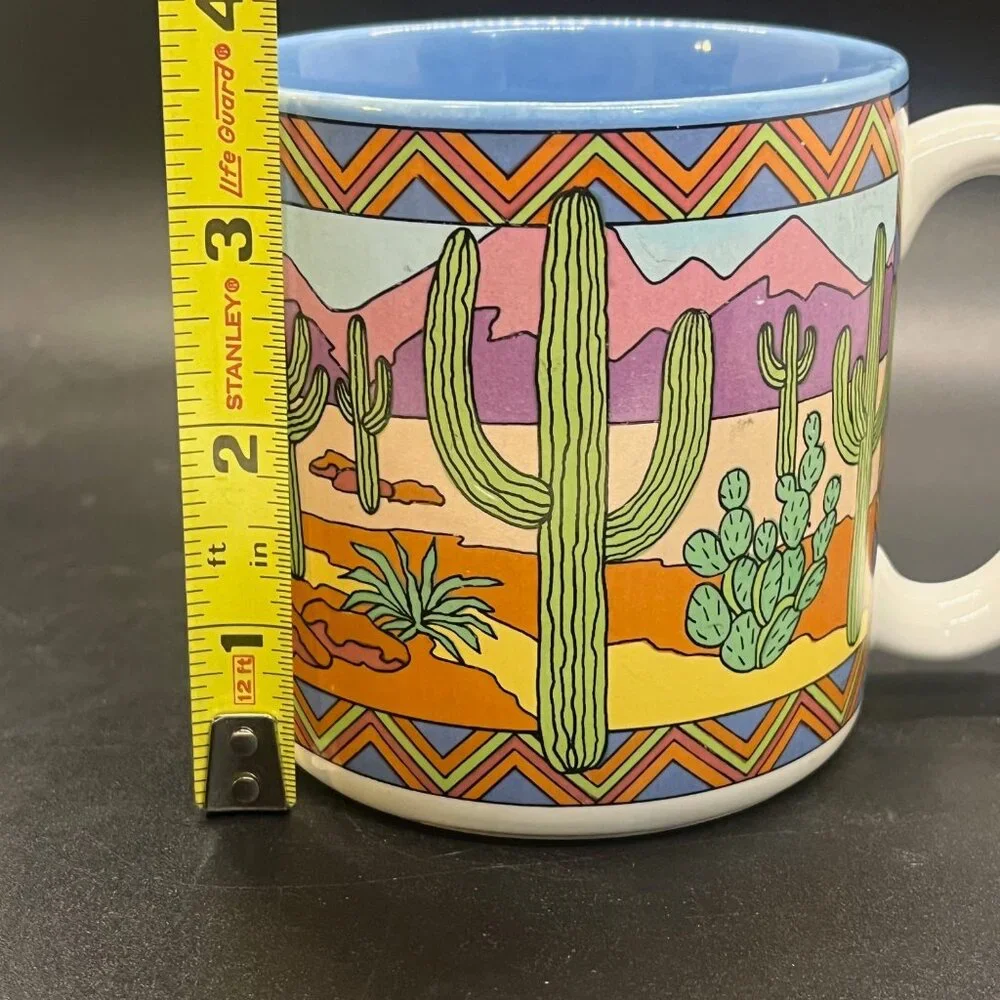 Potpourri Press Desert Cacti Saguaro Cactus Colorful '93 Arizona Coffee Mug 12oz